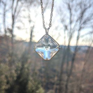 Quartz Crystal Magician Stone - Crystal Pendant 14k Gold